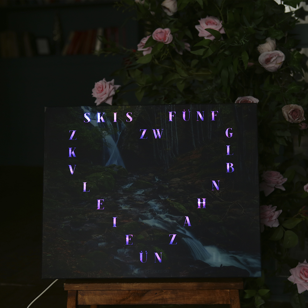 Wordclock Jupiter Dark Forest