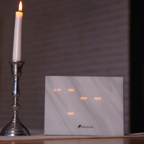 BoxClock Phantom White Marble Edition in interior
