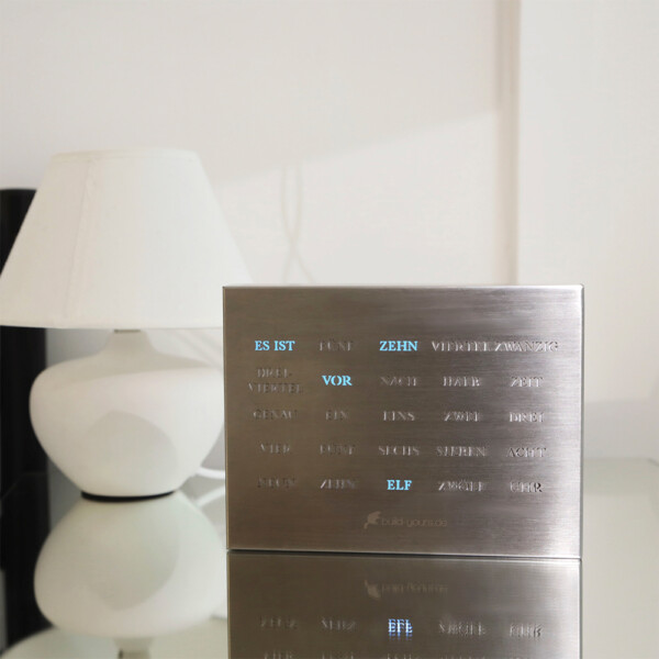 BoxClock Brushed Stainless Steel Edition