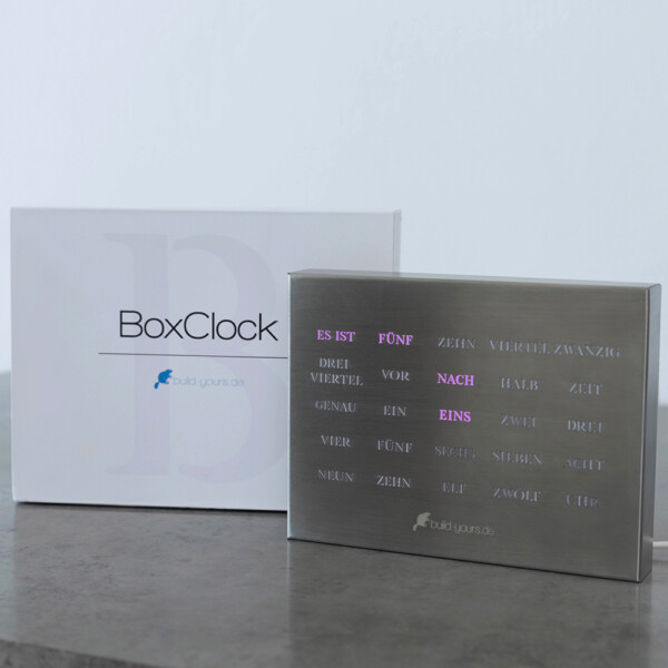 BoxClock Brushed Stainless Steel Edition