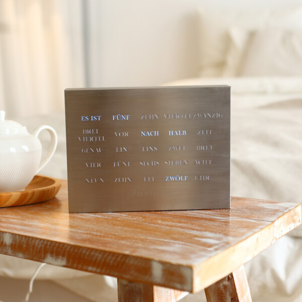 BoxClock Brushed Stainless Steel Edition