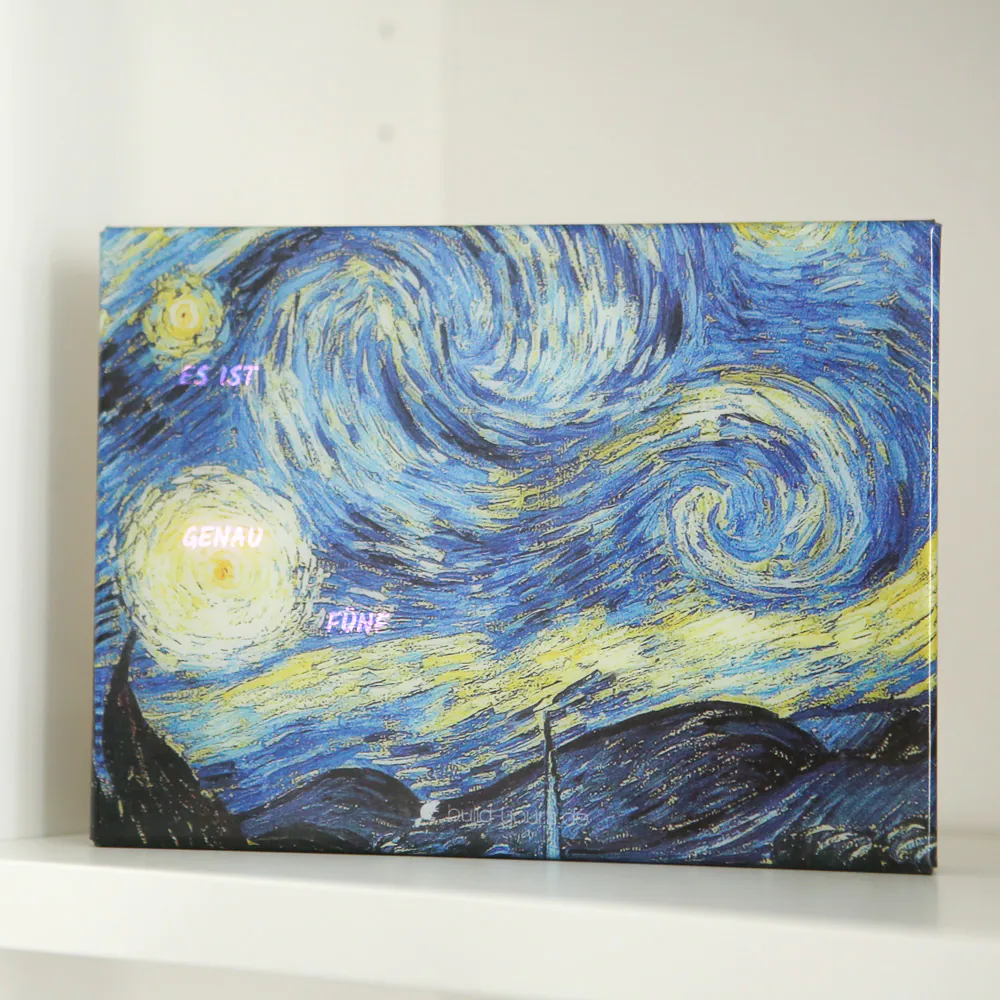 BoxClock Starry Night closeup