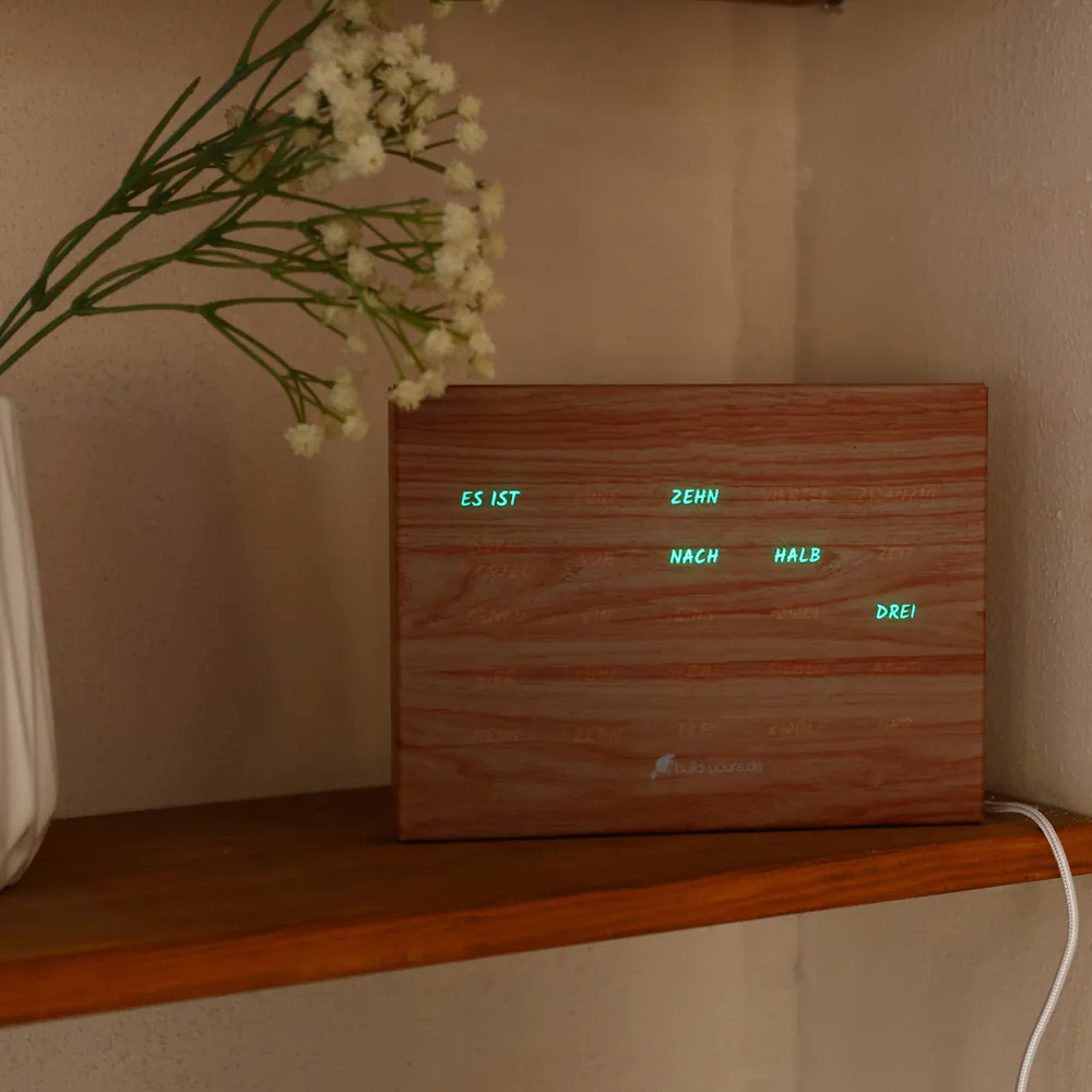 BoxClock Holz Optik