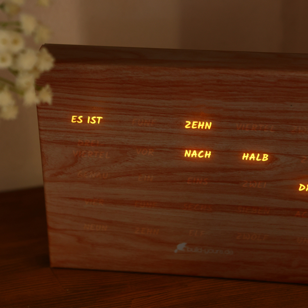 BoxClock Holz Optik