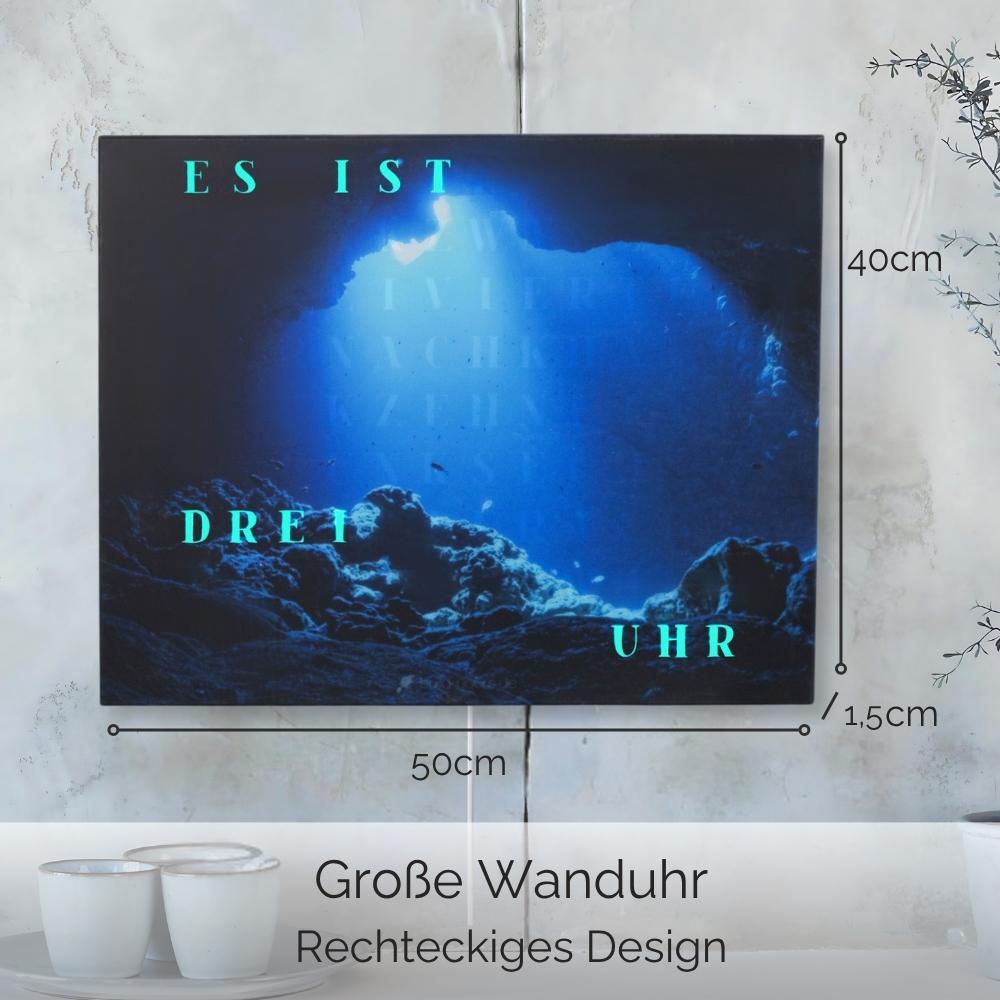 Wordclock Jupiter Blue Ocean