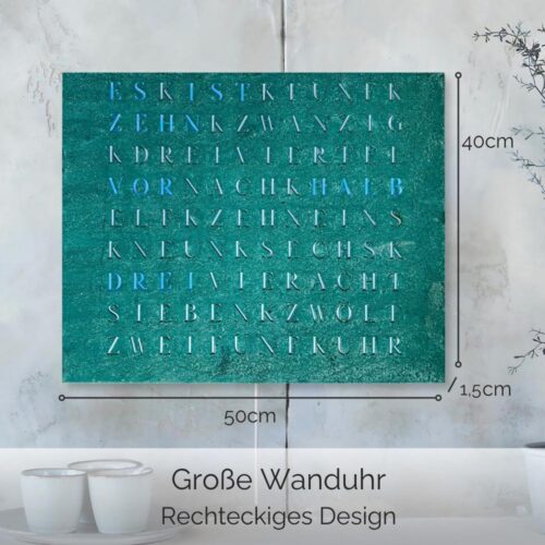 Wordclock Jupiter Grünspan