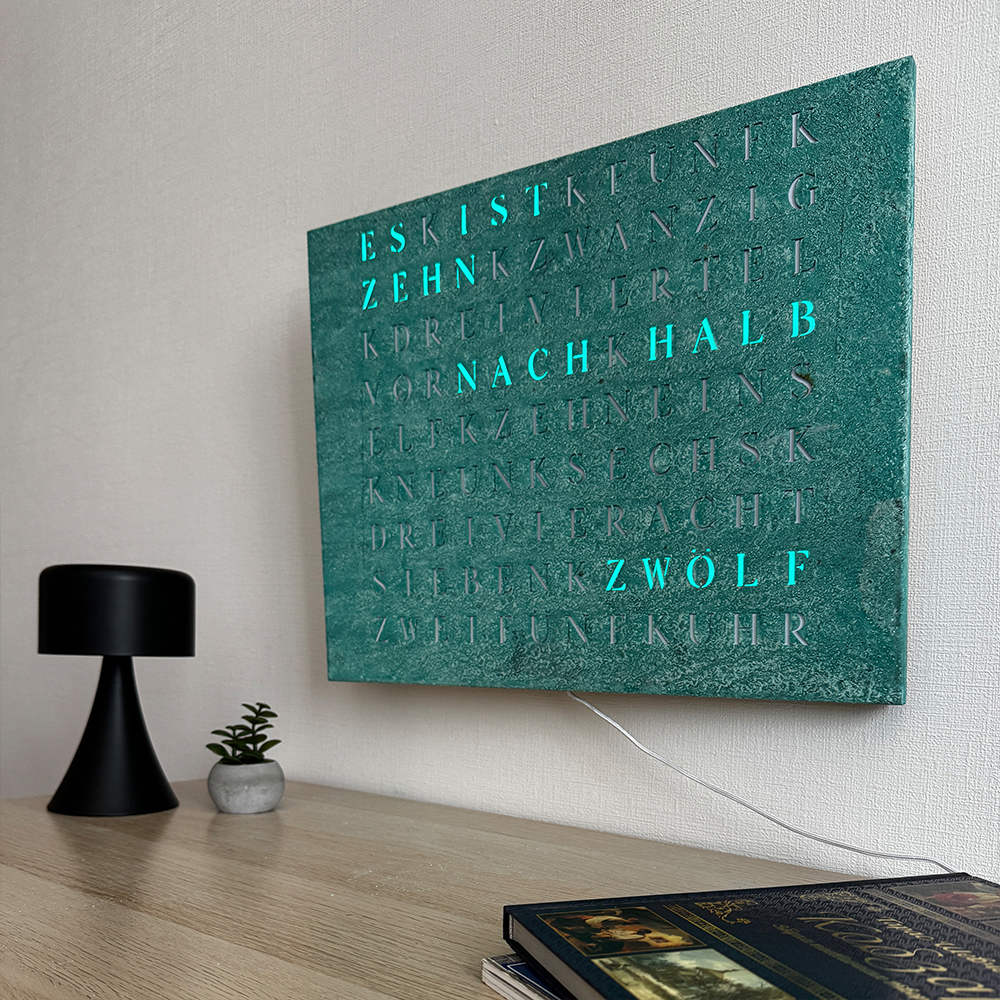 Wordclock Jupiter Grünspan