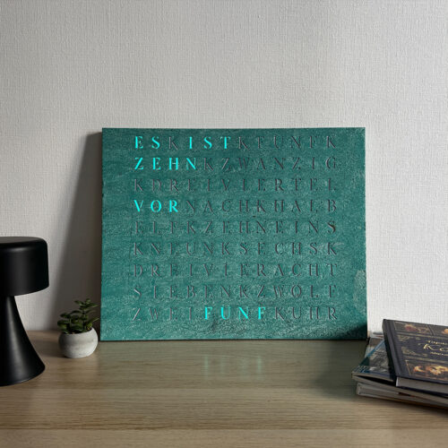 Wordclock Jupiter Grünspan