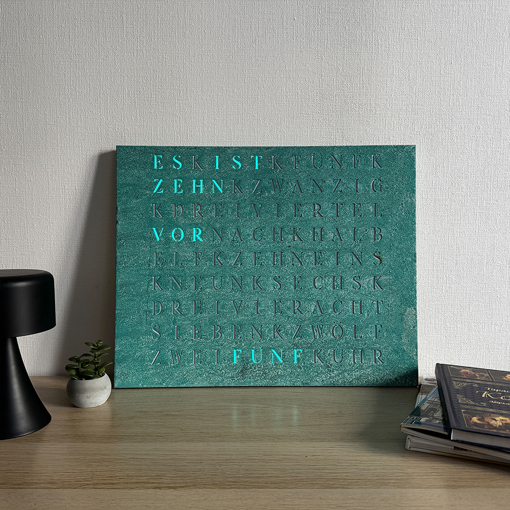Wordclock Jupiter Grünspan