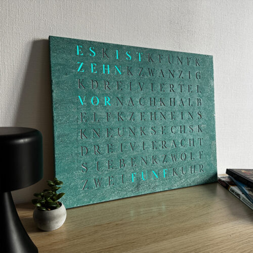 Wordclock Jupiter Grünspan