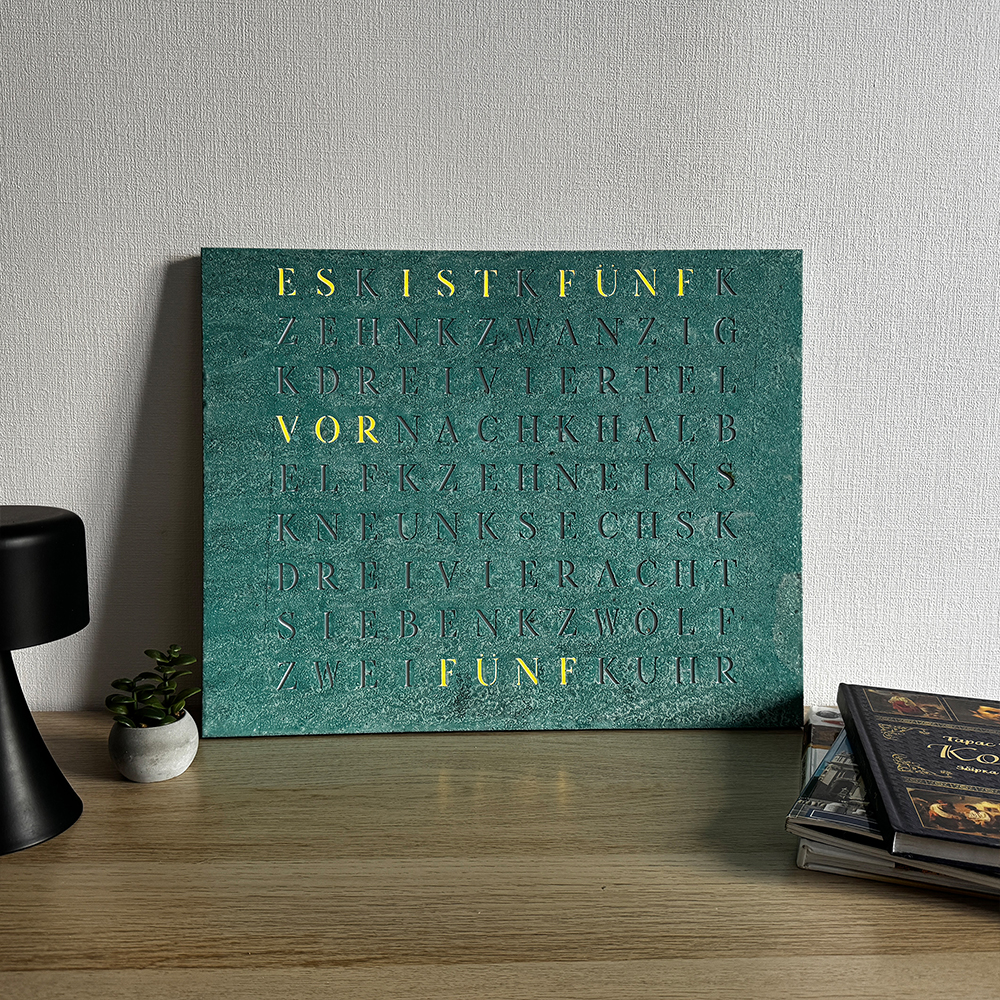 Wordclock Jupiter Grünspan