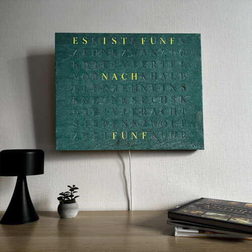 Wordclock Jupiter Grünspan