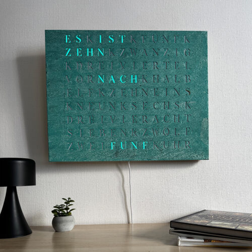 Wordclock Jupiter Grünspan