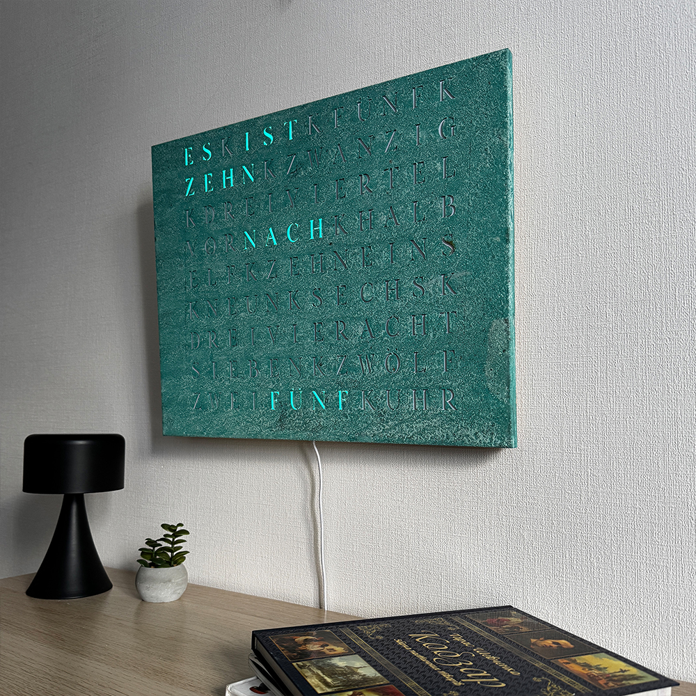Wordclock Jupiter Grünspan