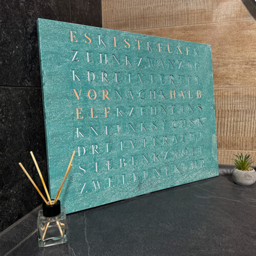 Wordclock Jupiter Grünspan