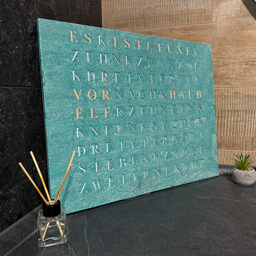 Wordclock Jupiter Grünspan