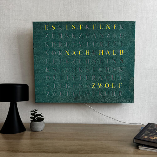 The new Wordclock Jupiter Grünspan
