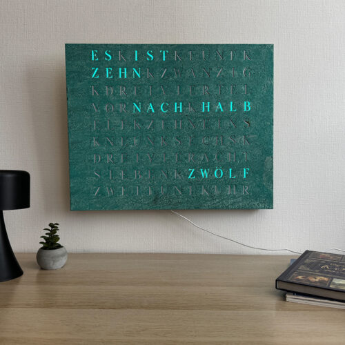 Wordclock Jupiter Grünspan