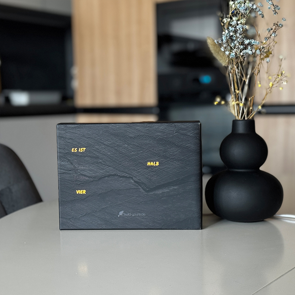 BoxClock Schiefer Optik