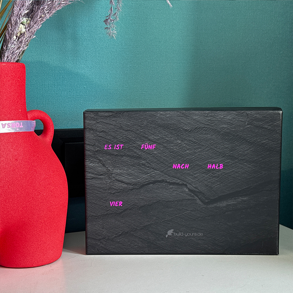 BoxClock Schiefer Optik