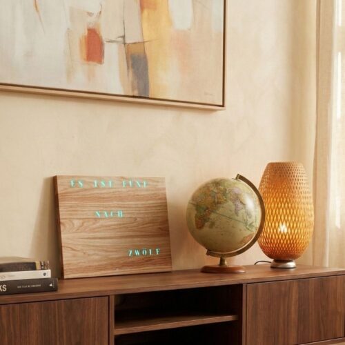 Wordclock Jupiter Holz Optik