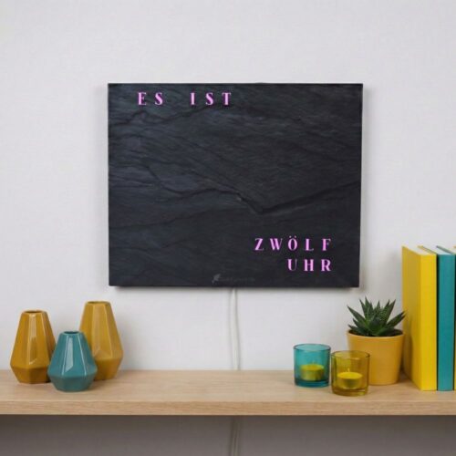 Wordclock Jupiter Schiefer Optik