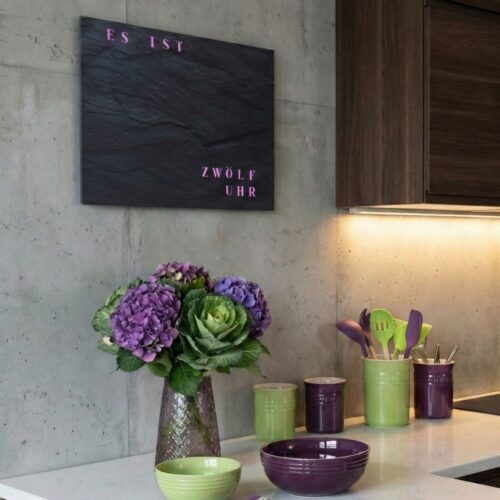 Wordclock Jupiter Schiefer Optik