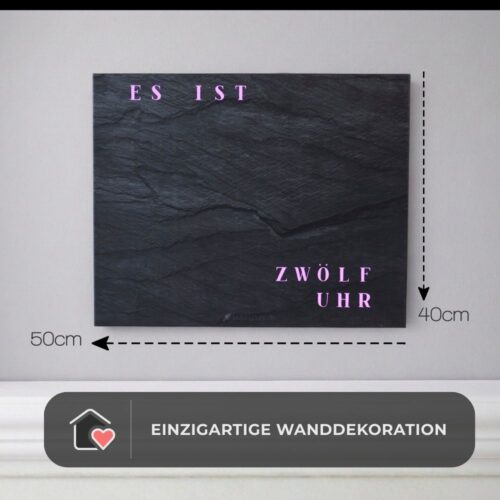 Wordclock Jupiter Schiefer Optik