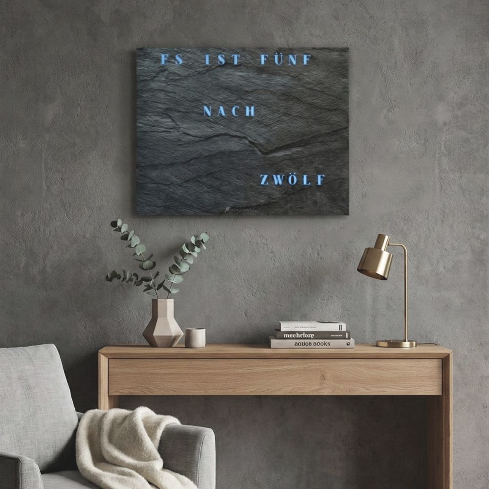 Wordclock Jupiter Schiefer Optik