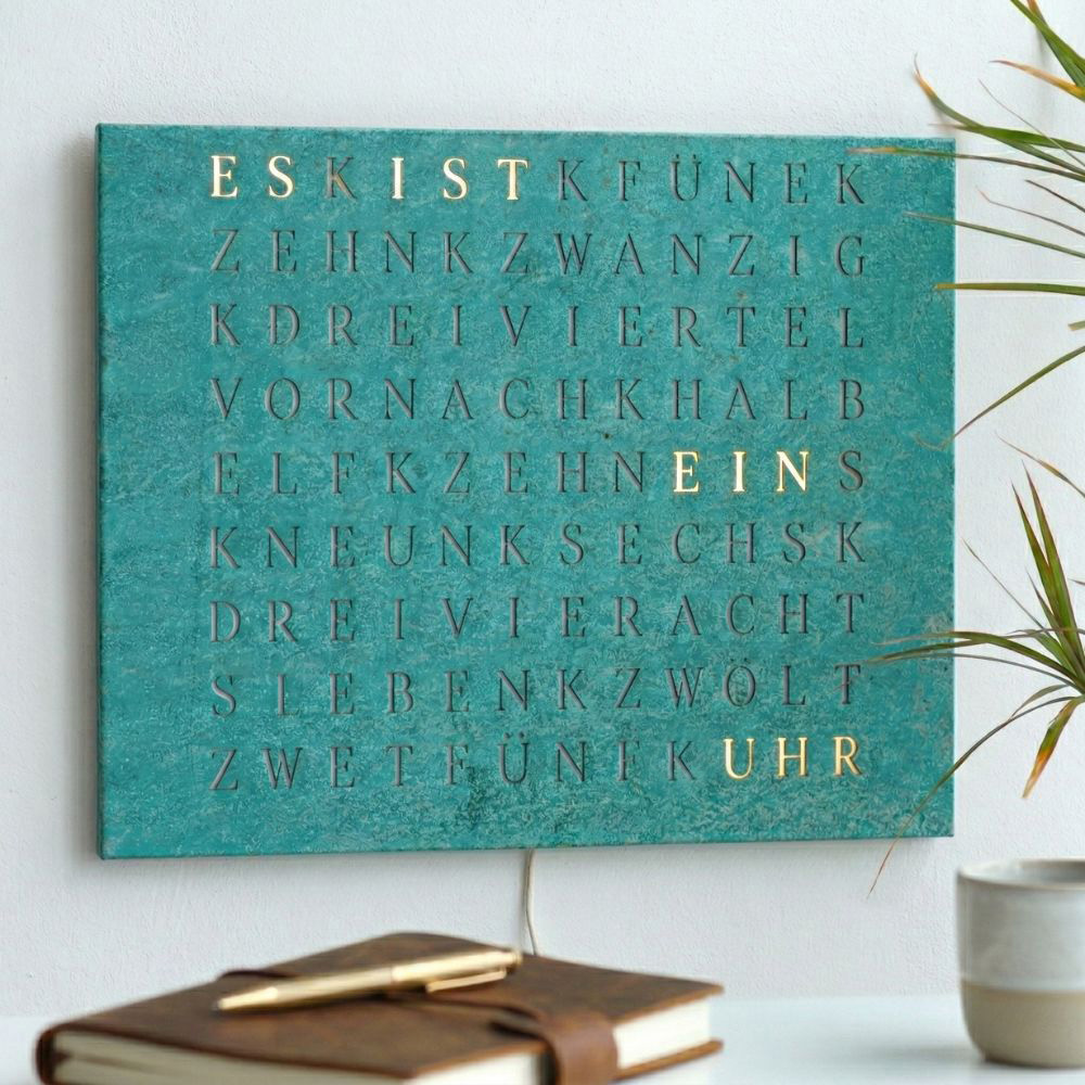 Wordclock Jupiter Grünspan