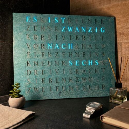 Wordclock Jupiter Grünspan