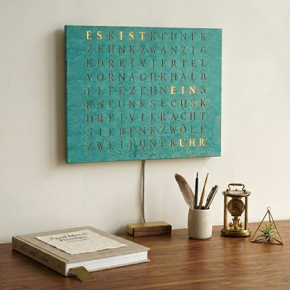 Wordclock Jupiter Grünspan