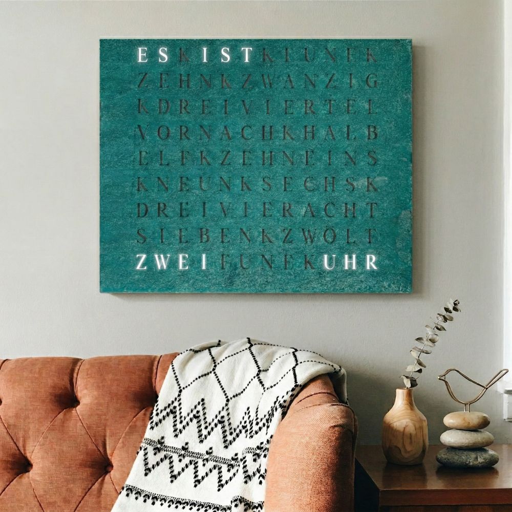 Wordclock Jupiter Grünspan