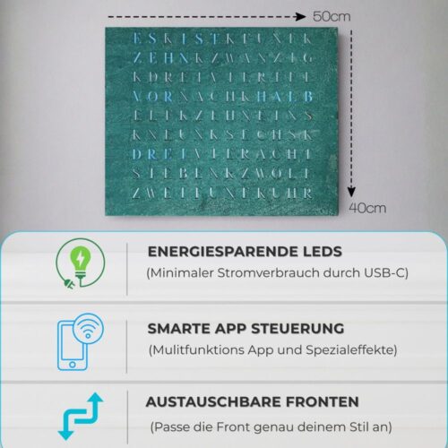 Wordclock Jupiter Grünspan