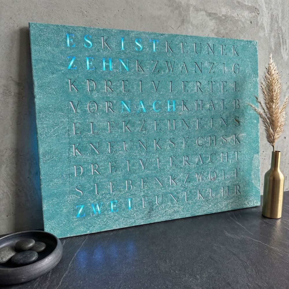 Wordclock Jupiter Grünspan