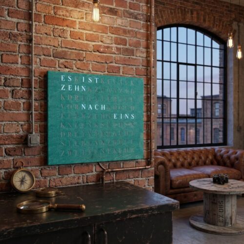 Wordclock Jupiter Grünspan