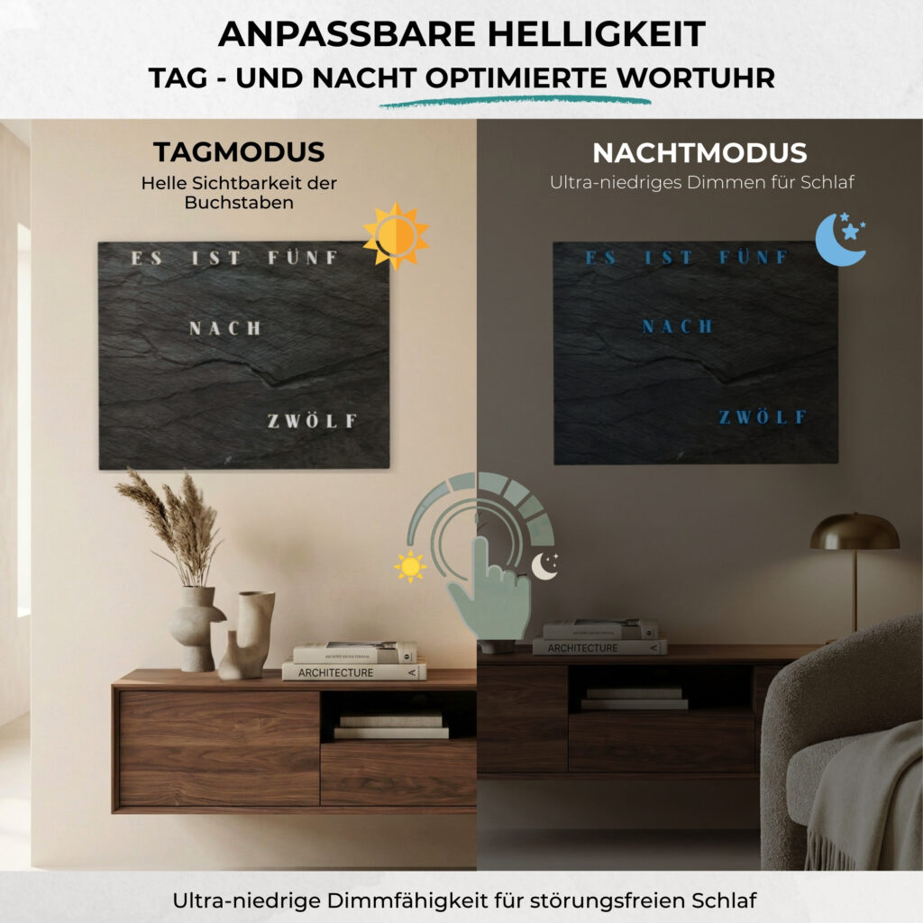 Wordclock Jupiter Phantom Slate Edition