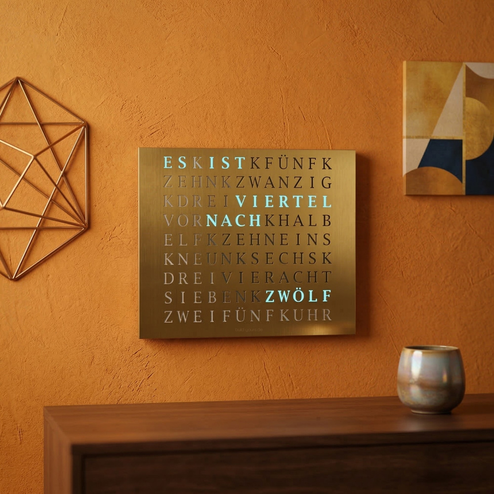 Wordclock Jupiter Gold Edition