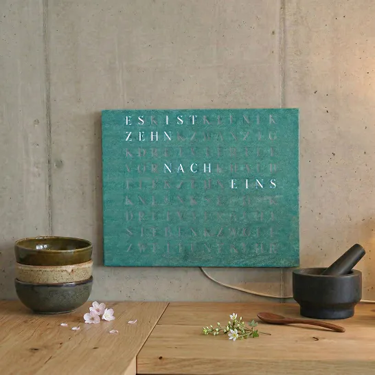 WordClock Jupiter Grünspan