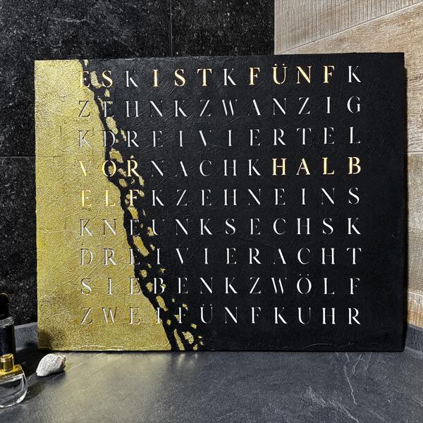 Jupiter WordClock on a shelf