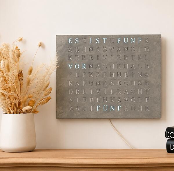 WordClock Jupiter - Phantom Slate Edition