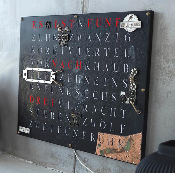 WordClock Jupiter - Phantom Slate Edition