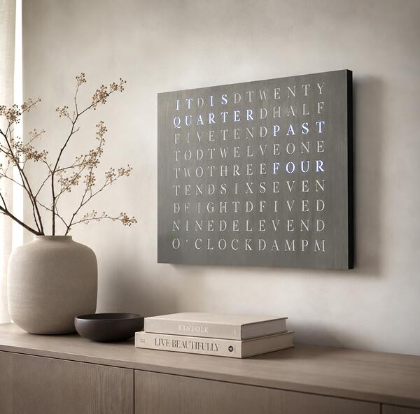 WordClock Jupiter - Phantom Slate Edition