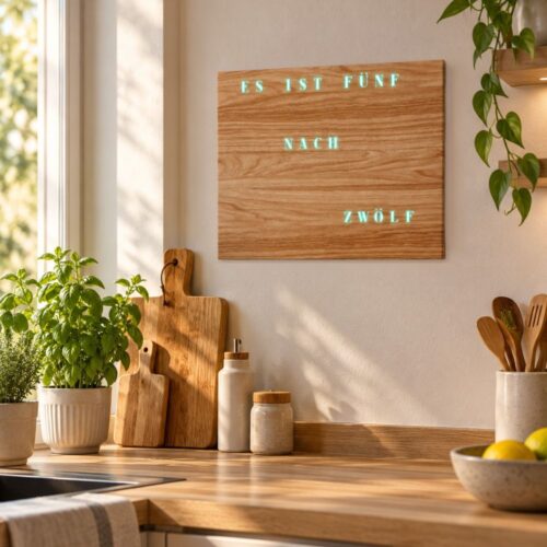 Wordclock Jupiter Phantom Wood Edition