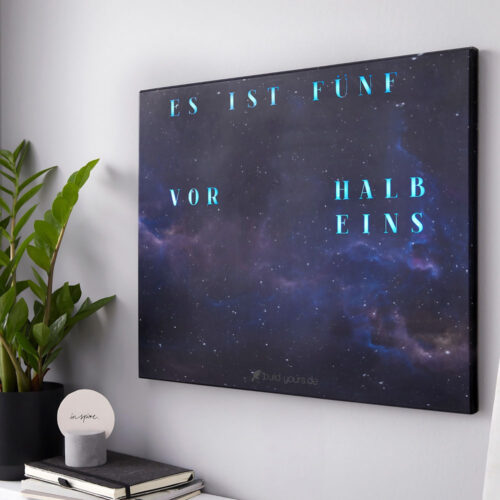 Wordclock Jupiter Phantom Beyond Space Edition in interior