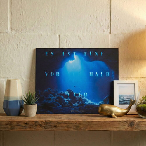 Wordclock Jupiter Phantom Blue Ocean Edition in interior