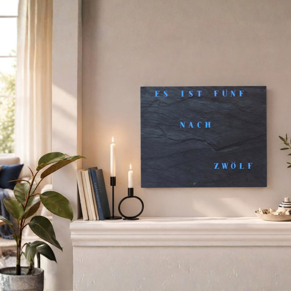 The look of Wordclock Jupiter Phantom Slate Edition