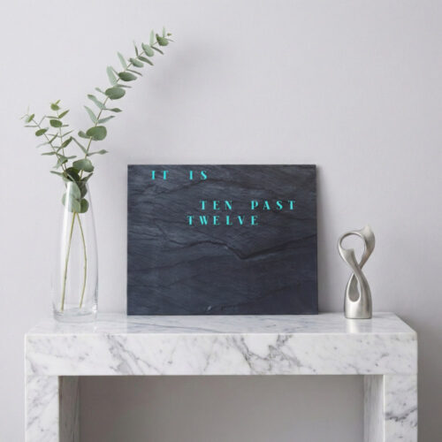 The new Wordclock Jupiter Phantom Slate English Edition