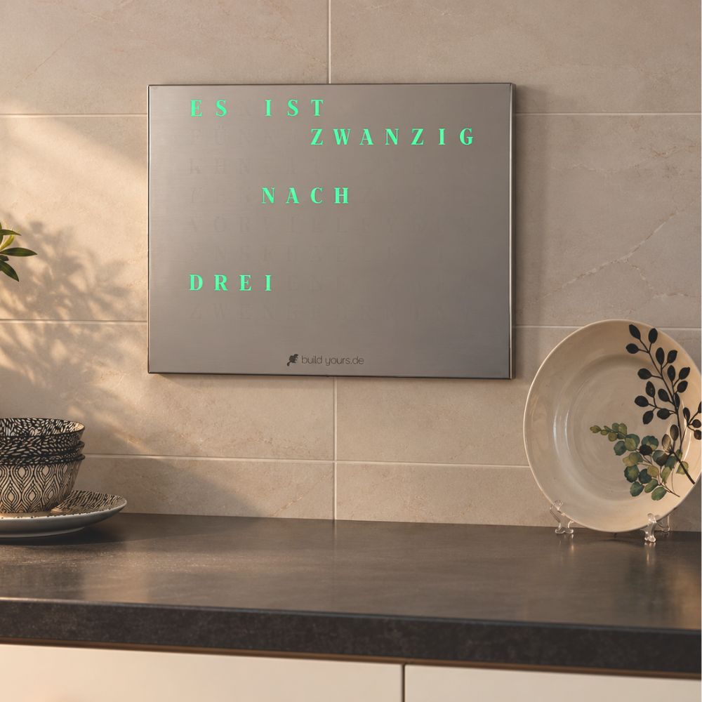 Wordclock Jupiter Phantom Plain Gray Edition