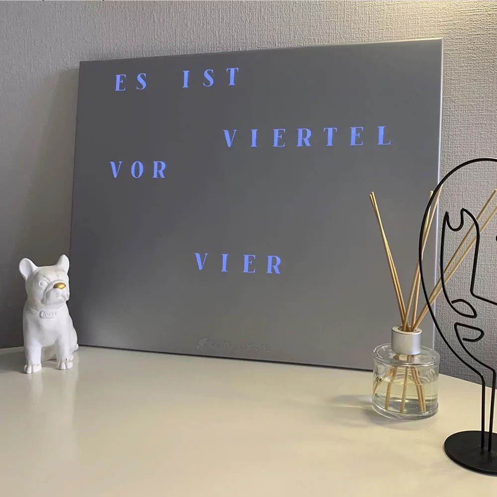 The new Wordclock Jupiter Phantom Plain Gray Edition